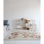 Soft cotton children's rug with floral design | 100x150 cm