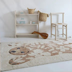Soft cotton children's rug with floral design | 100x150 cm