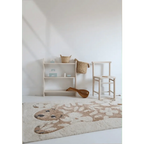 Soft cotton children's rug with floral design | 100x150 cm