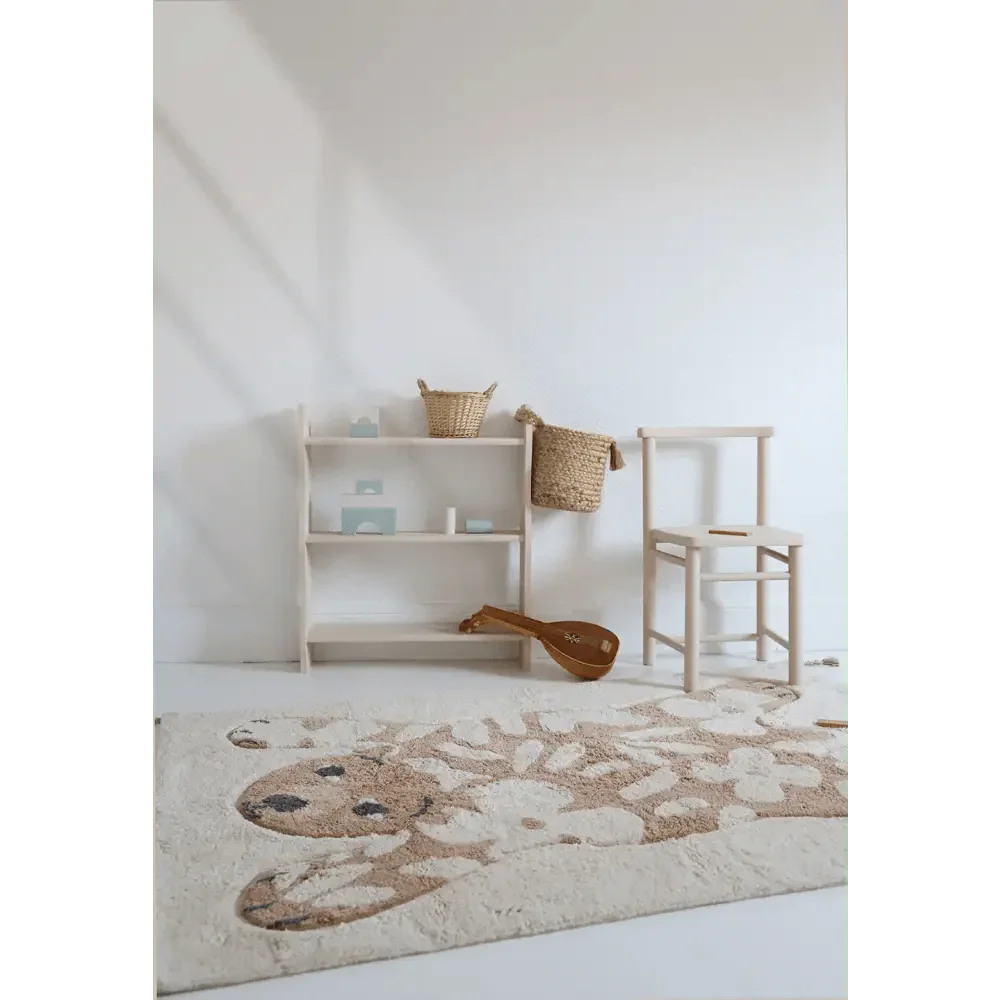 Soft cotton children's rug with floral design | 100x150 cm