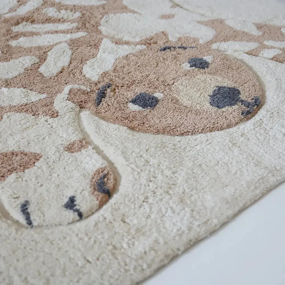 Soft cotton children's rug with floral design | 100x150 cm