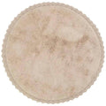 Soft round children's rug 110 cm | Nude color
