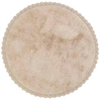 Soft round children's rug 110 cm | Nude color