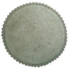 Pearl round soft children's rug 110 cm | olive