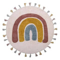 Alfombra infantil rainbow de algodón lavable a máquina 110 cm