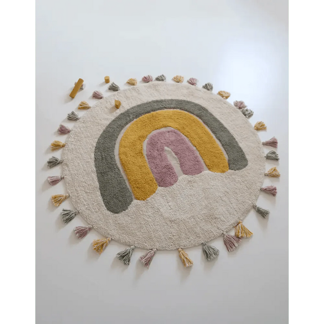 Alfombra Infantil 110 cm RAINBOW MOSS Algodón Lavable en lavadoraAlfombraHome & Garden > Decor > Rugs