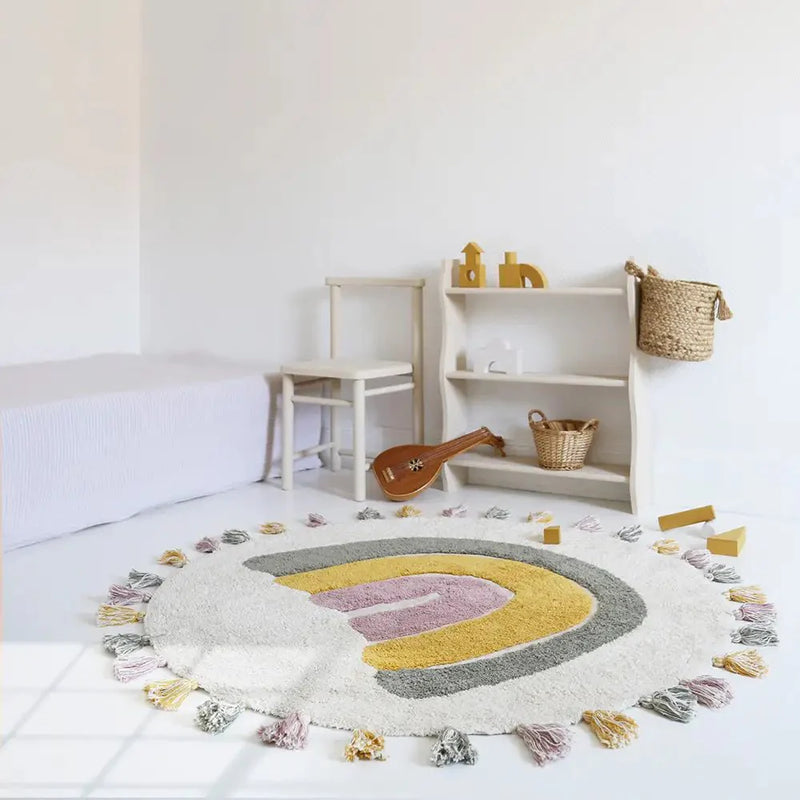 Alfombra Infantil 110 cm RAINBOW MOSS Algodón Lavable en lavadoraAlfombraHome & Garden > Decor > Rugs