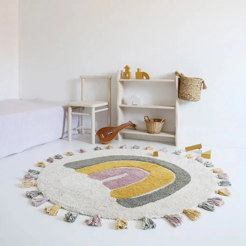 Alfombra Infantil 110 cm RAINBOW MOSS Algodón Lavable en lavadoraAlfombraHome & Garden > Decor > Rugs