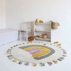 Rainbow Moss Cotton Kids Rug 110cm | Washable