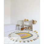 Alfombra infantil de algodón Rainbow Moss 110 cm | lavable