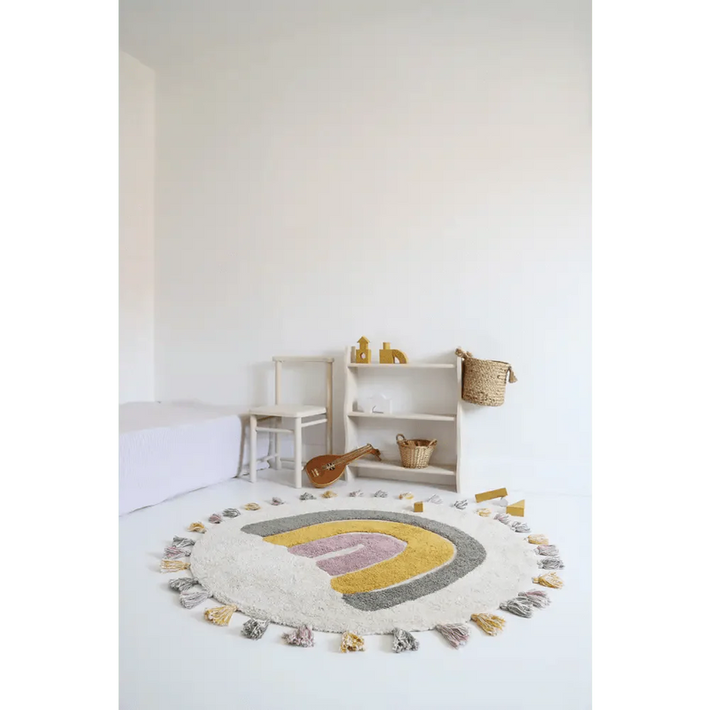 Alfombra Infantil 110 cm RAINBOW MOSS Algodón Lavable en lavadoraAlfombraHome & Garden > Decor > Rugs