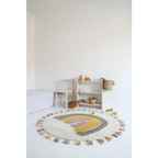 Alfombra infantil de algodón Rainbow Moss 110 cm | lavable