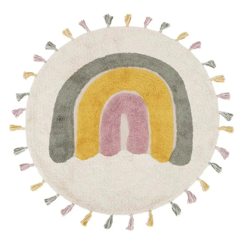 Alfombra Infantil 110 cm RAINBOW MOSS Algodón Lavable en lavadoraAlfombraHome & Garden > Decor > Rugs
