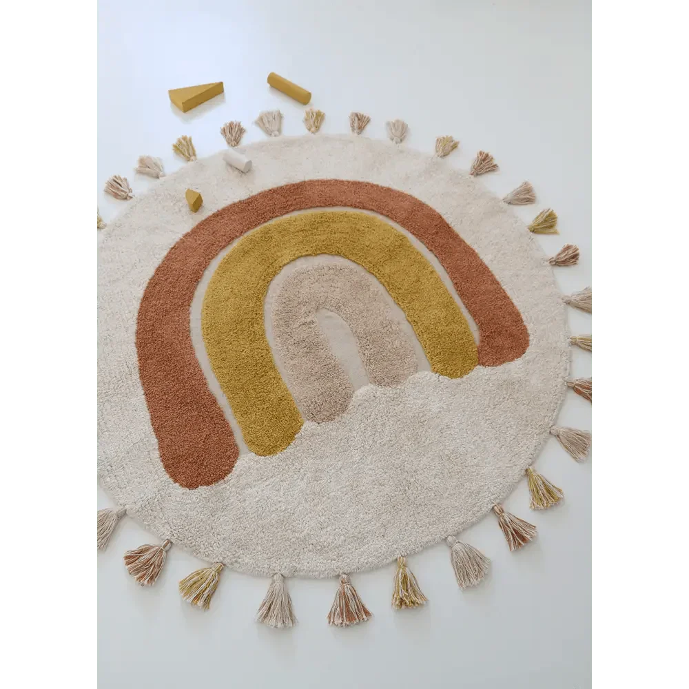 Alfombra infantil Rainbow 110 cm algodón | lavable