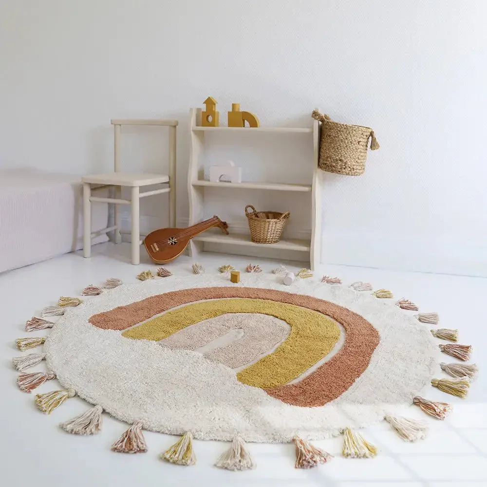Alfombra infantil Rainbow 110 cm algodón | lavable