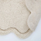 Alfombra infantil 110 cm algodón ecru | Lavable en lavadora