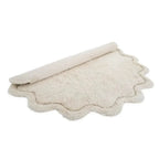 Alfombra infantil 110 cm algodón ecru | Lavable en lavadora