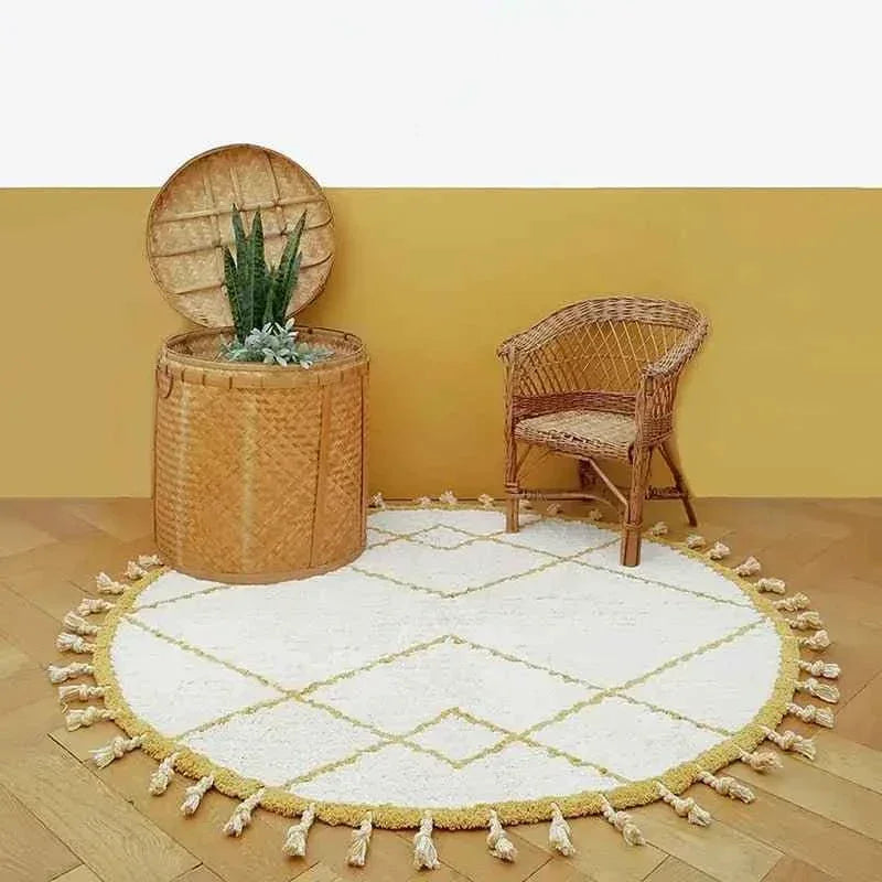 Alfombra redonda infantil suave y lavable | 120 cm