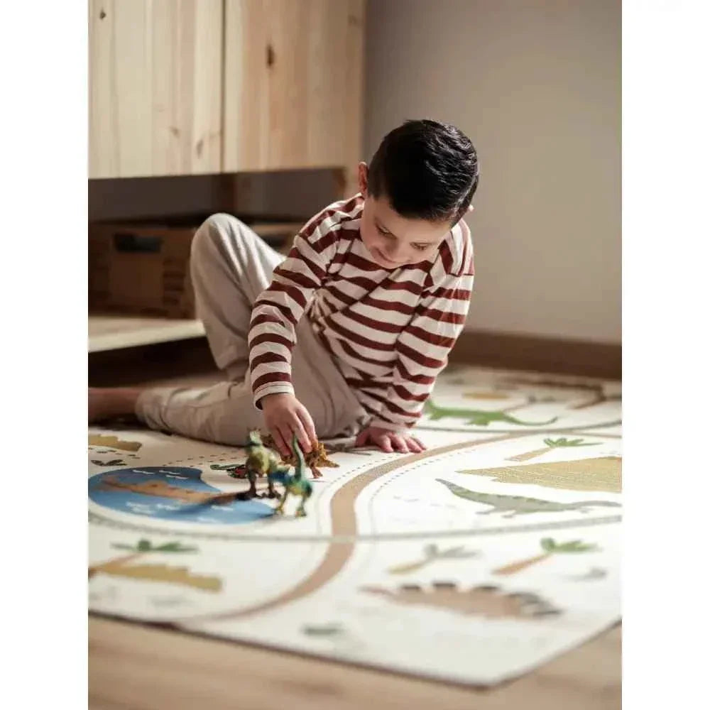 Alfombra infantil Little Jurassic 120x180 | Fondo blanco
