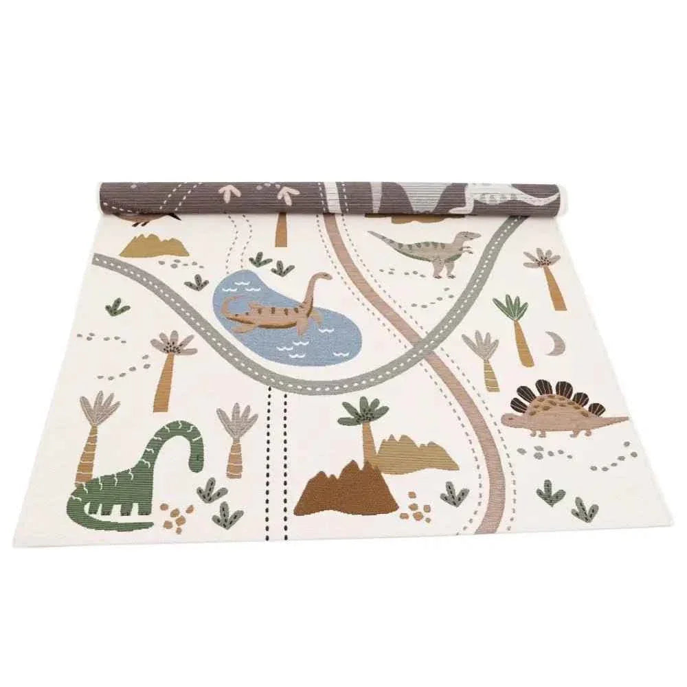 Alfombra infantil Little Jurassic 120x180 | Fondo blanco