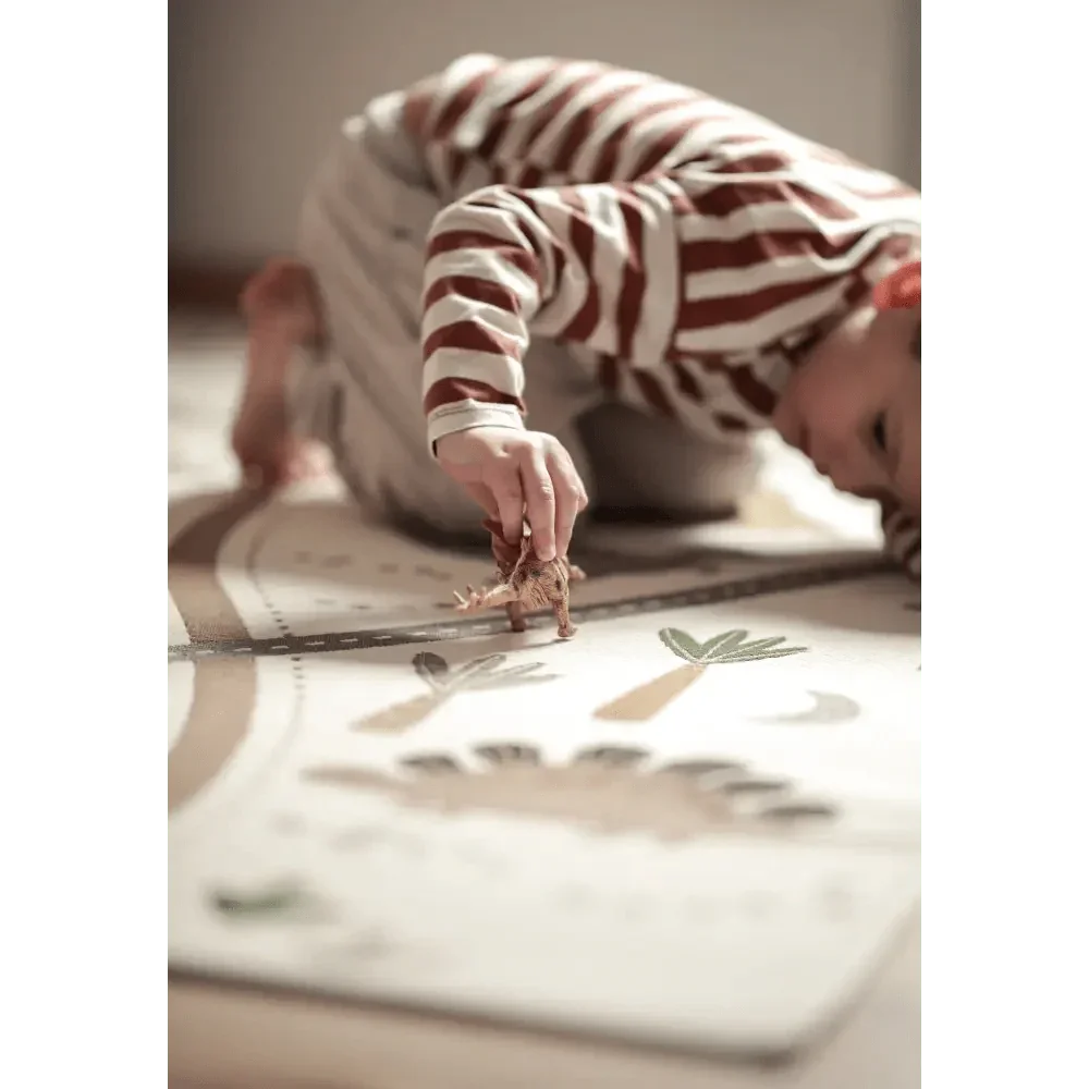 Tapete infantil Pequeno Jurássico 120x180 | Fundo branco