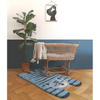 alfombra infantil 125 cm blue tiger diseño poético | lavable