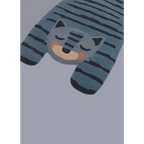 alfombra infantil 125 cm blue tiger diseño poético | lavable