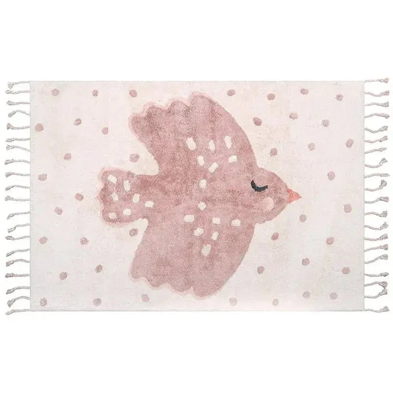 Alfombra infantil Birdy | hecha a mano en algodón