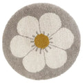 Alfombra infantil redonda con diseño Daisy en beige suave