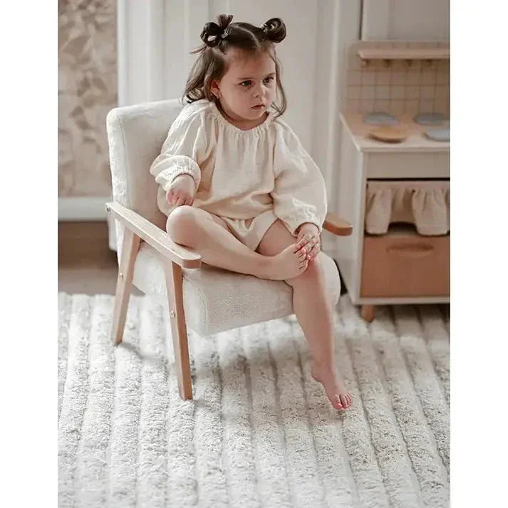 Dalia nude cotton rug, machine washable
