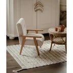 Dalia nude cotton rug, machine washable