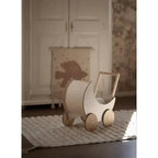 Dalia nude cotton rug, machine washable
