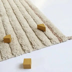 Dalia nude cotton rug, machine washable