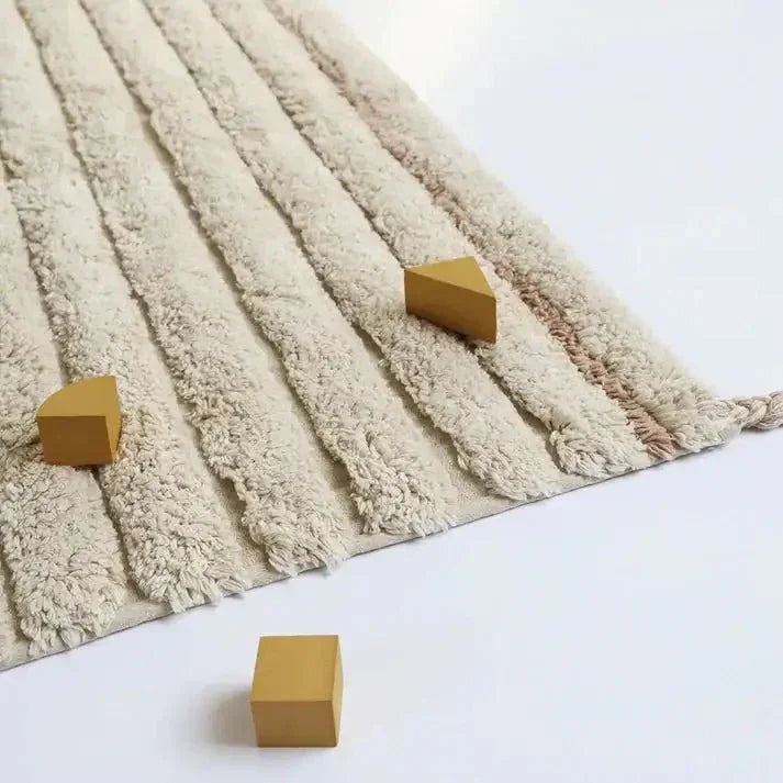 Dalia nude cotton rug, machine washable