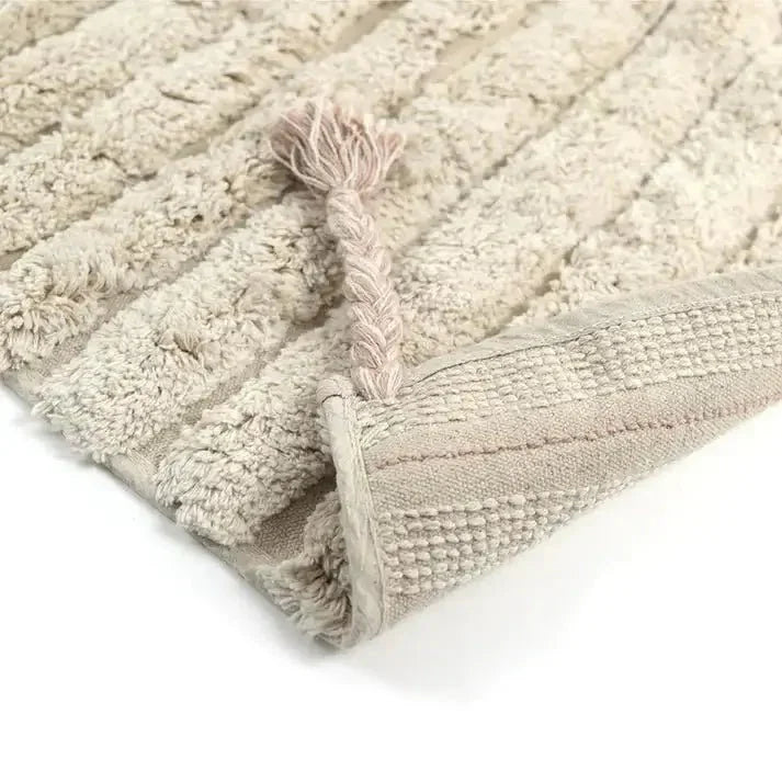 Dalia nude cotton rug, machine washable