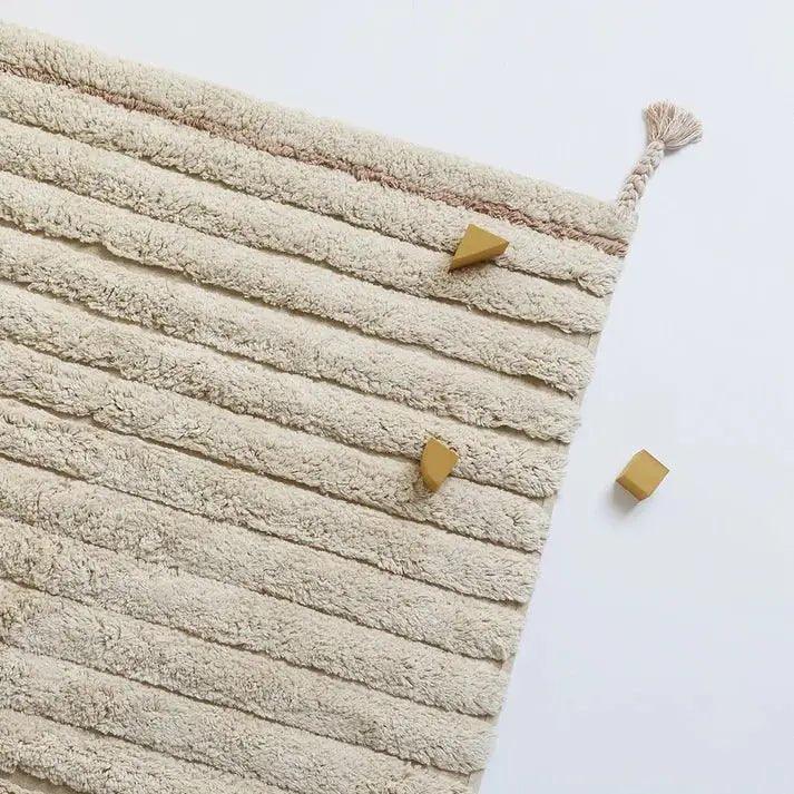 Dalia nude cotton rug, machine washable
