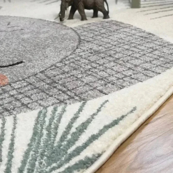 Alfombra infantil de terciopelo 120x170 cm | elefante