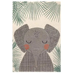 Alfombra infantil de terciopelo 120x170 cm | elefante