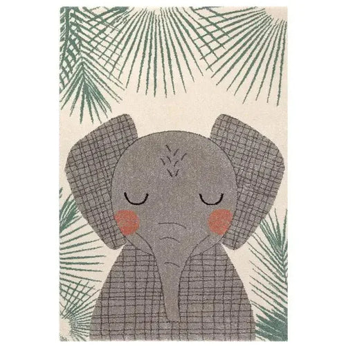 Tapete infantil em veludo 120x170 cm | elefante
