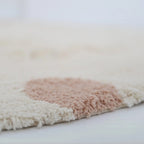 Washable children's rug with round floral motifs, 140 cm