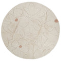 Washable children's rug with round floral motifs, 140 cm
