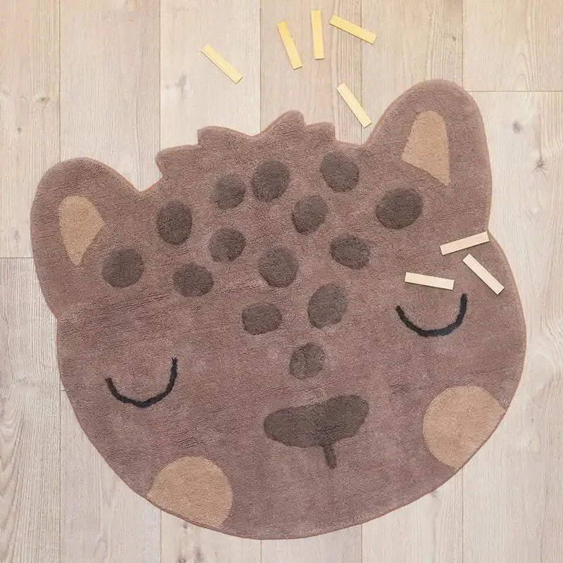 Leopard print rug, 95x105cm | children's design