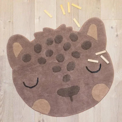 Tapete infantil com padrão leopardo 95x105cm | design infantil