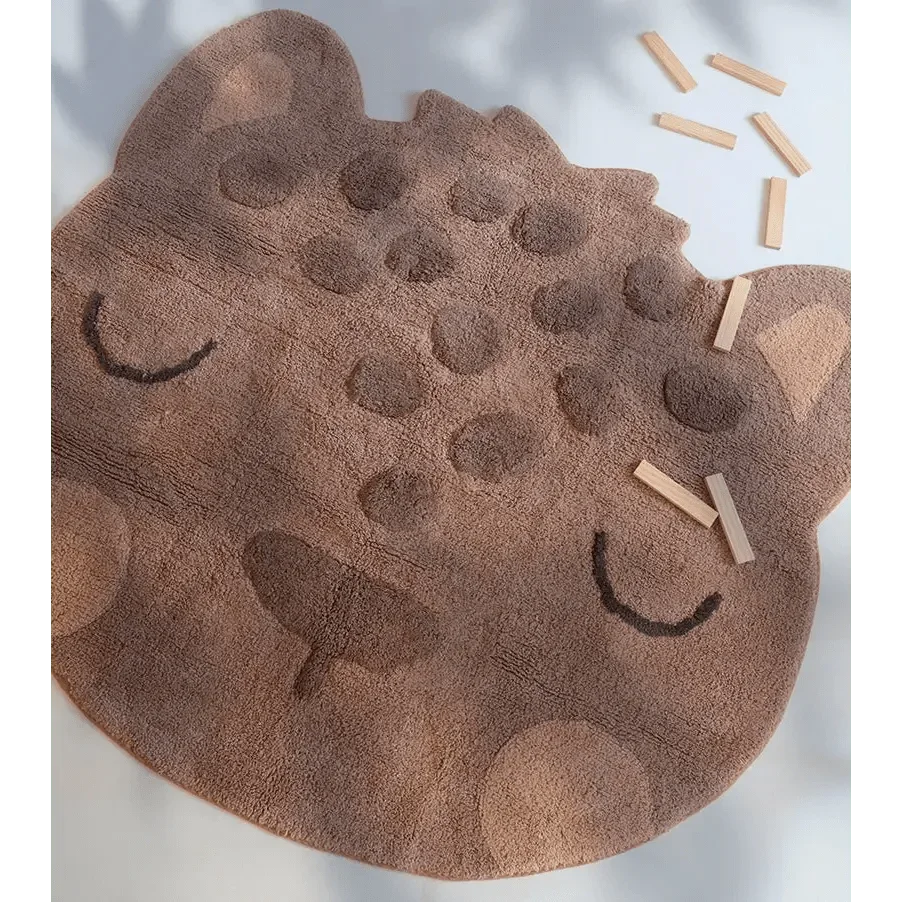Leopard print rug, 95x105cm | children's design