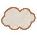 Cloud-shaped cotton children's rug | Caramel brown