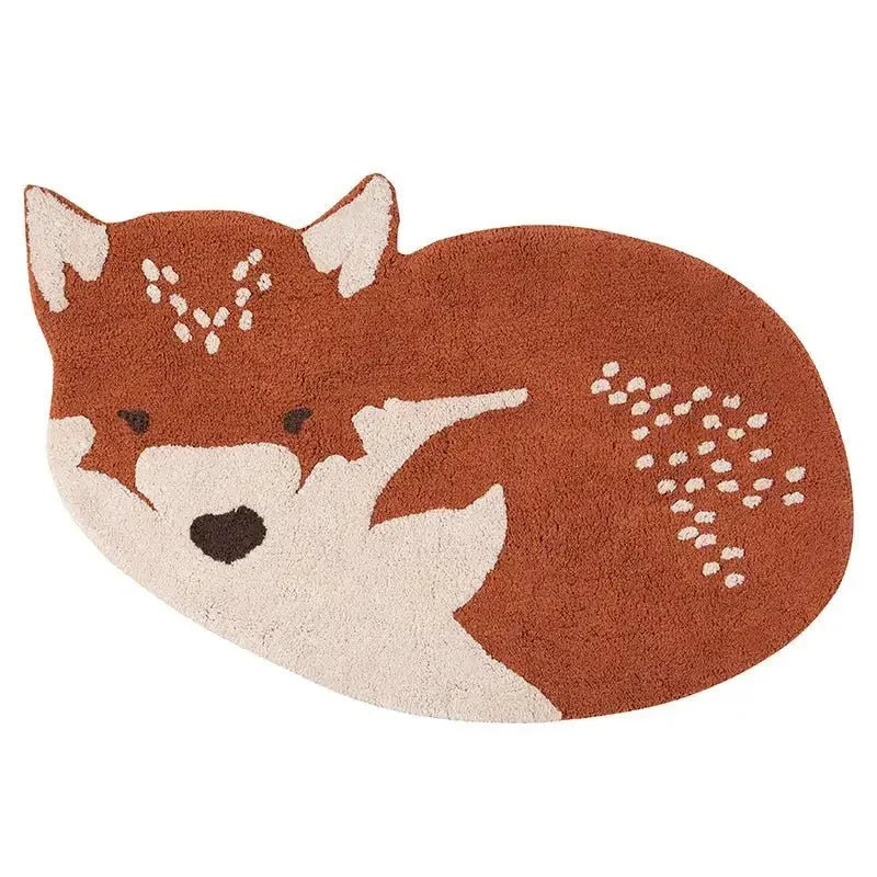 Wolf children's cotton rug | 70x110 cm