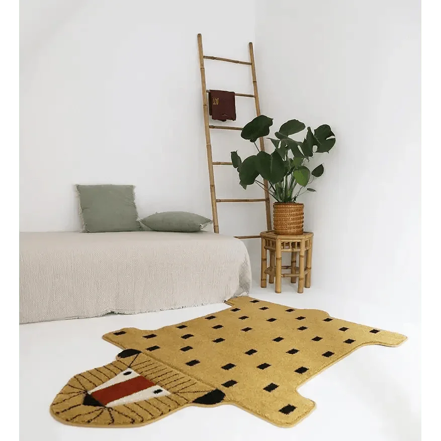 Alfombra infantil con forma de león | diseño original