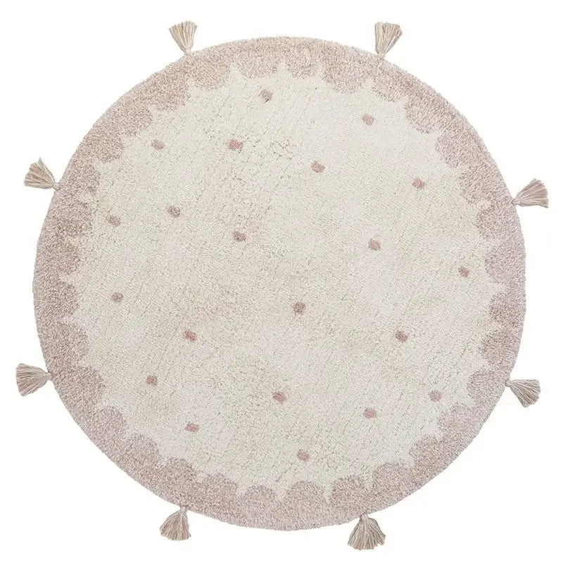 Children's rug with geometric motifs | soft colors