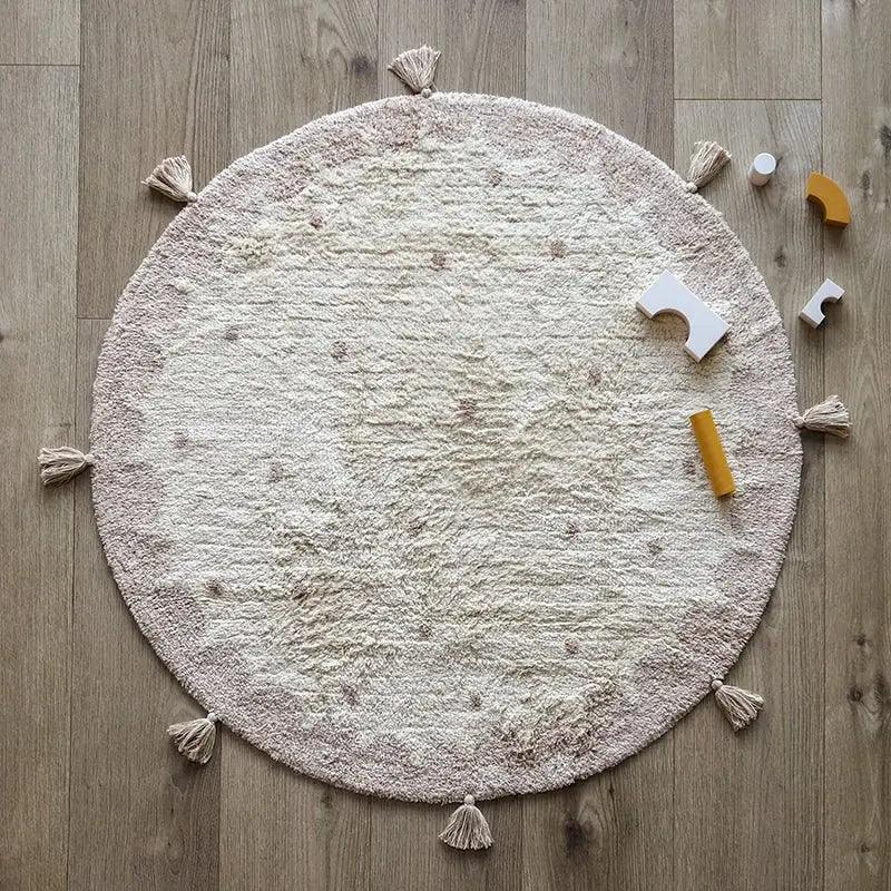 Alfombra infantil con motivos geométricos | colores suaves