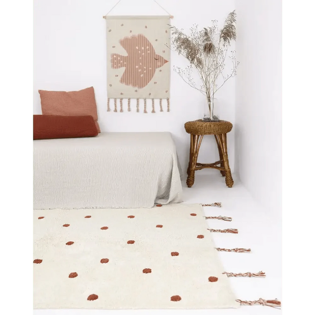 Alfombra Infantil NÜMI AMBRE con lunares 100x150AlfombraHome & Garden > Decor > Rugs